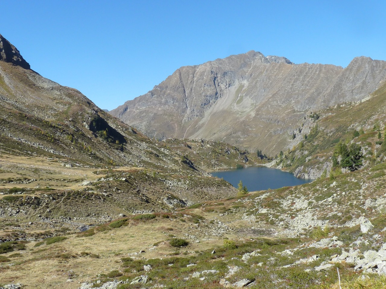 beim Rückweg der Blick zum mittleren See
