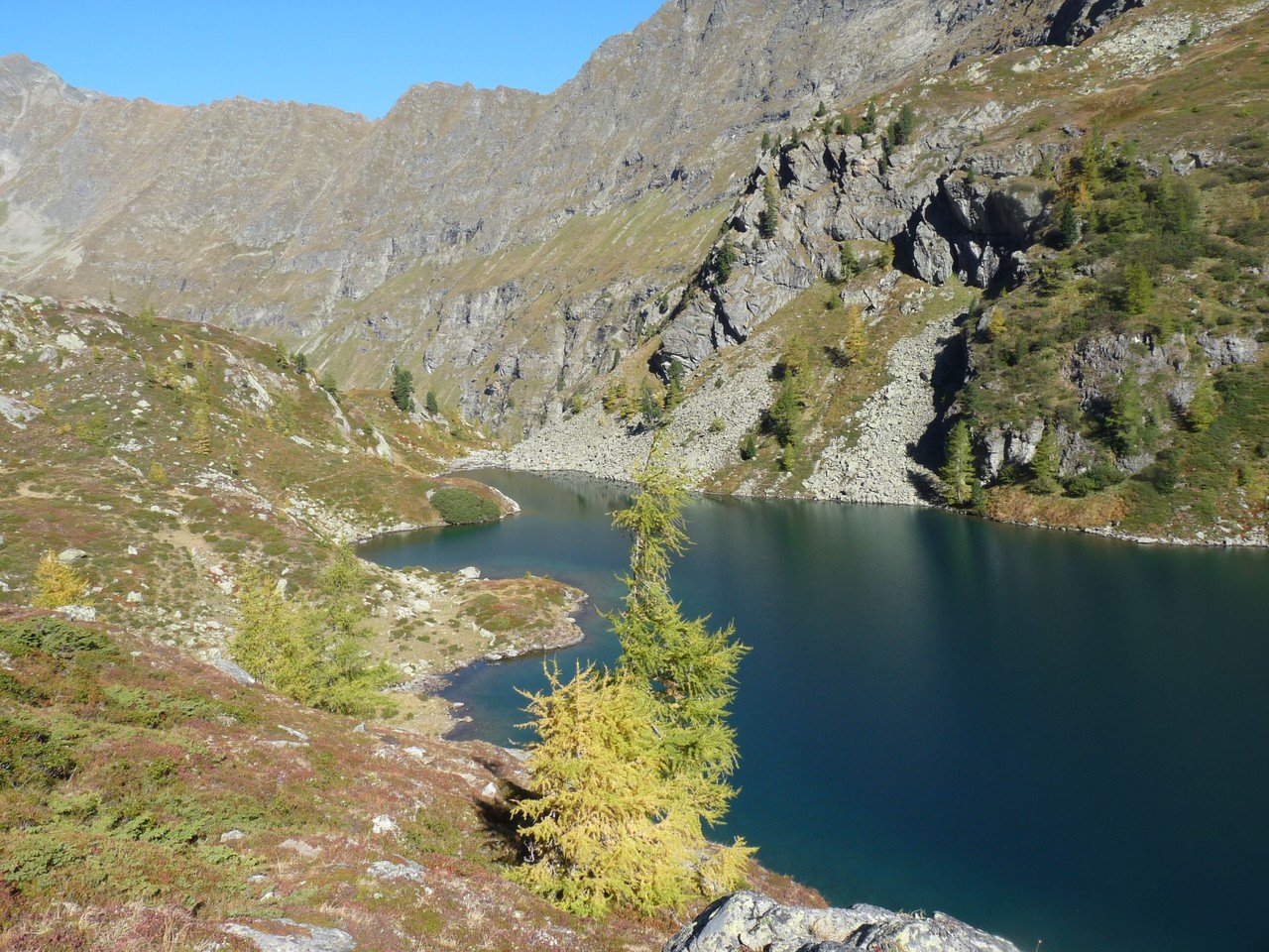 Blick zurück zum mittleren See